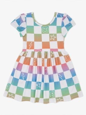 Little Sleepies Ombre Cheery Checks Skater Dress Multi 4T NWT IN PACKAGE